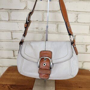 Coach Cream Leather Soho Shoulder Bag Tote Purse